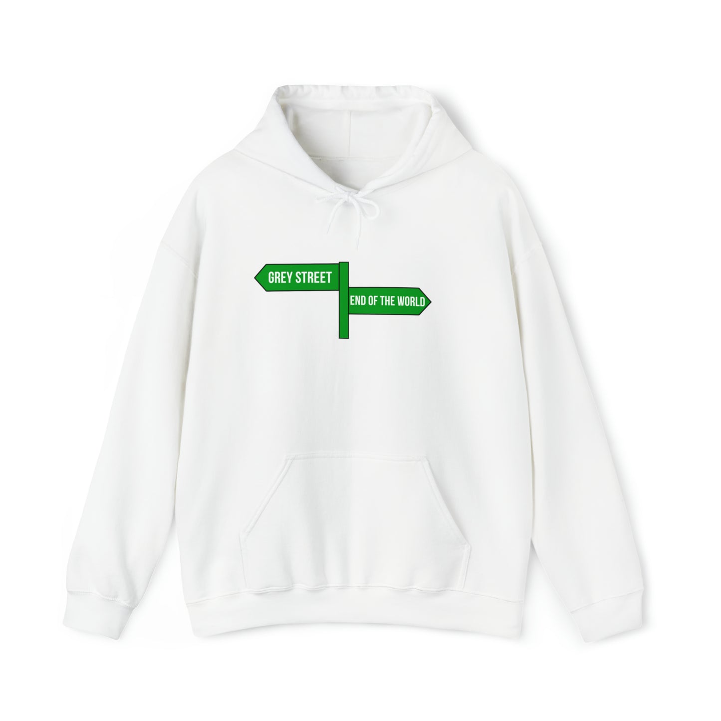 Grey Street Sign Unisex DMB Hooded Sweatshirt