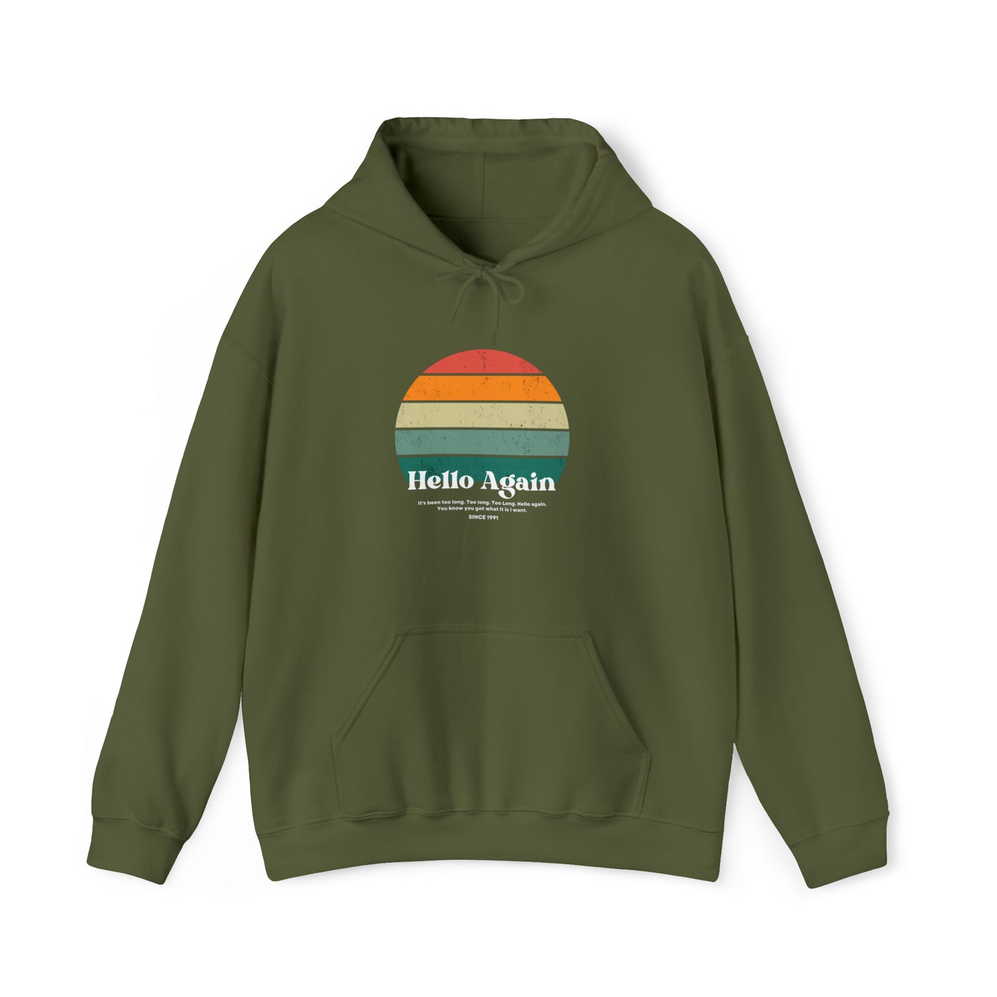 Hello Again Retro Unisex DMB Hooded Sweatshirt
