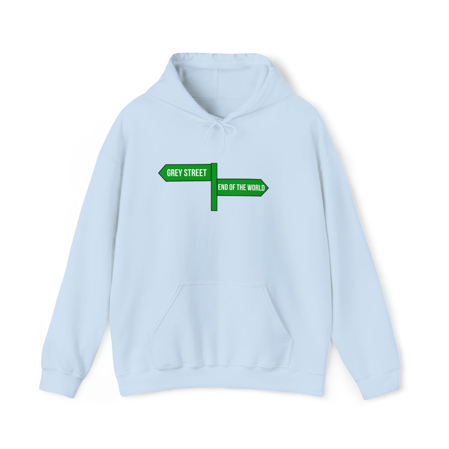 Grey Street Sign Unisex DMB Hooded Sweatshirt