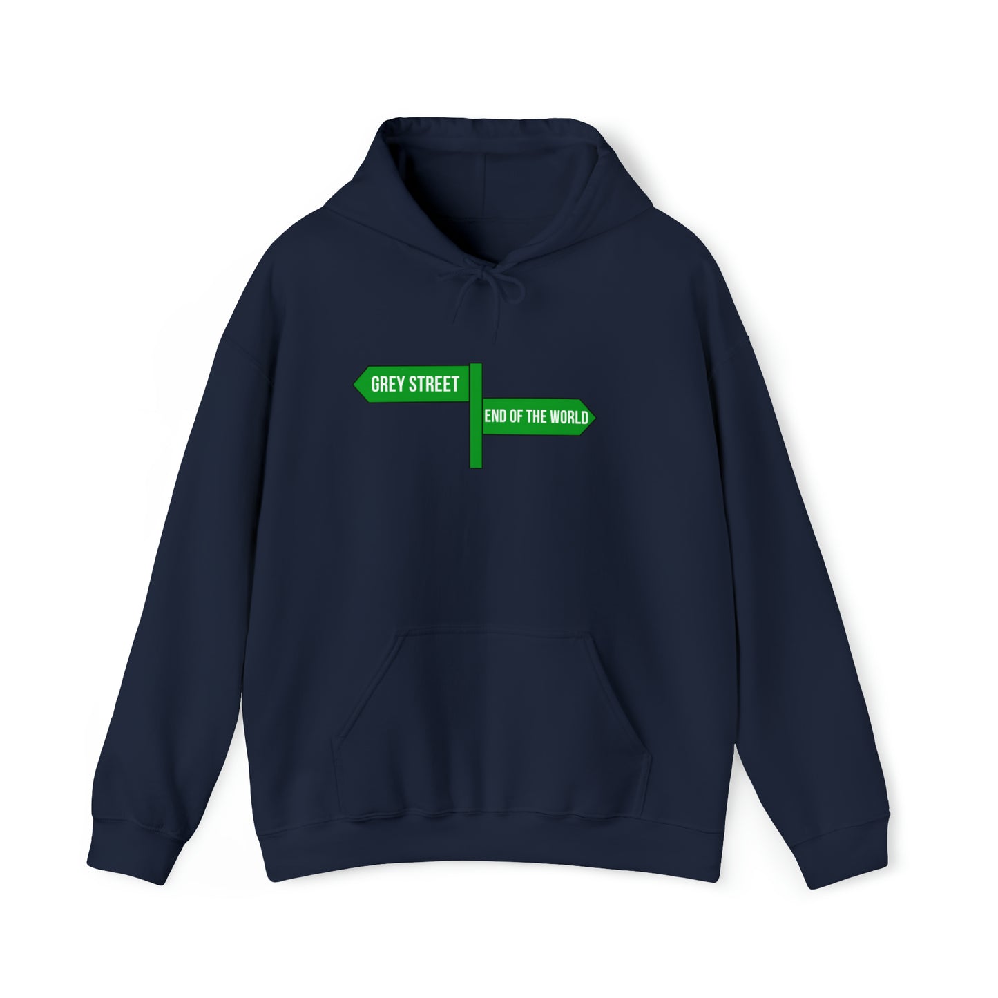 Grey Street Sign Unisex DMB Hooded Sweatshirt