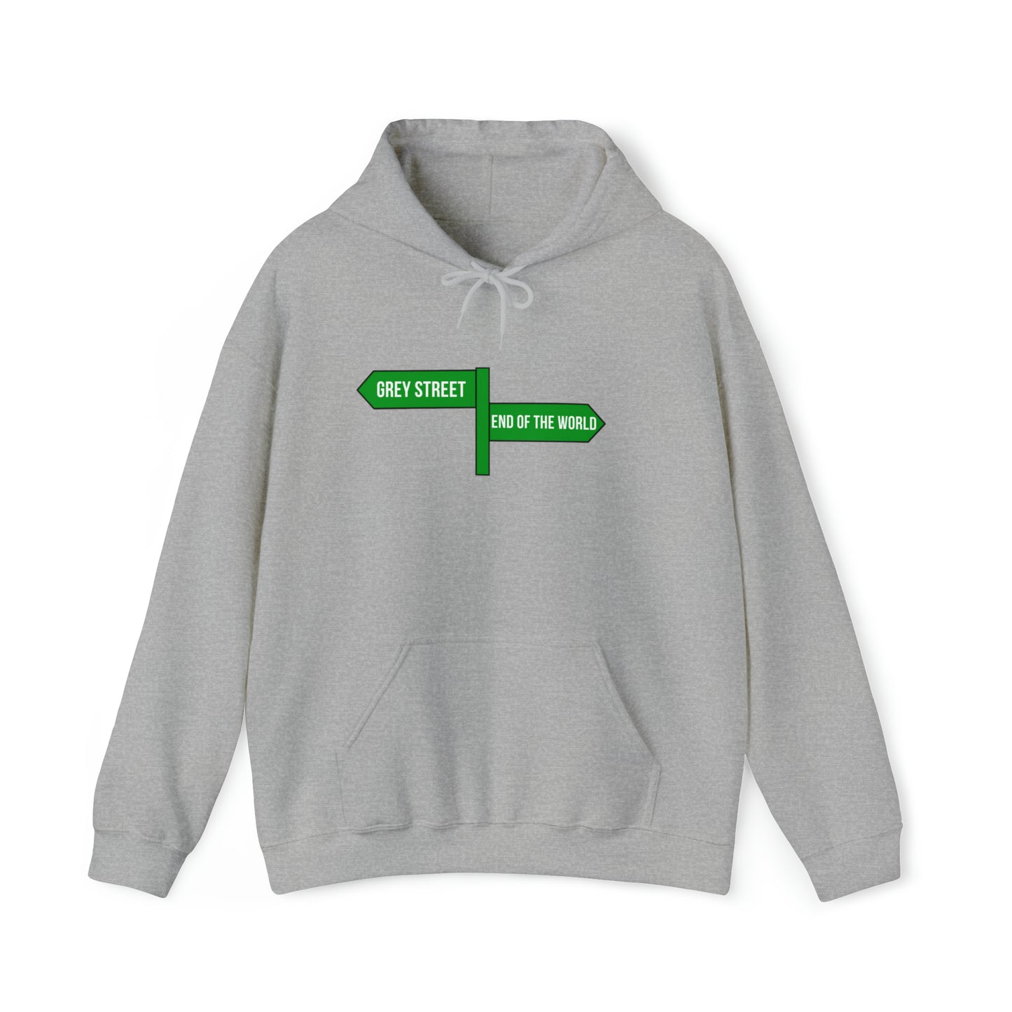 Grey Street Sign Unisex DMB Hooded Sweatshirt