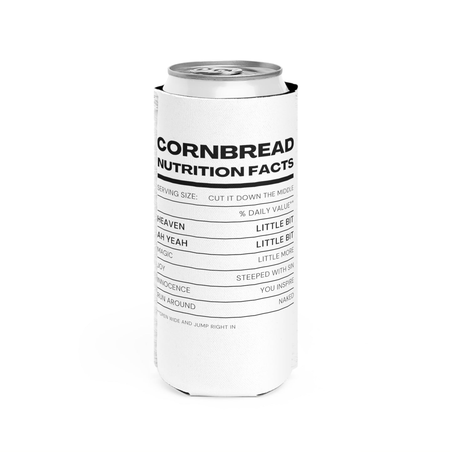 Cornbread Nutritional Facts DMB Slim Can Cooler