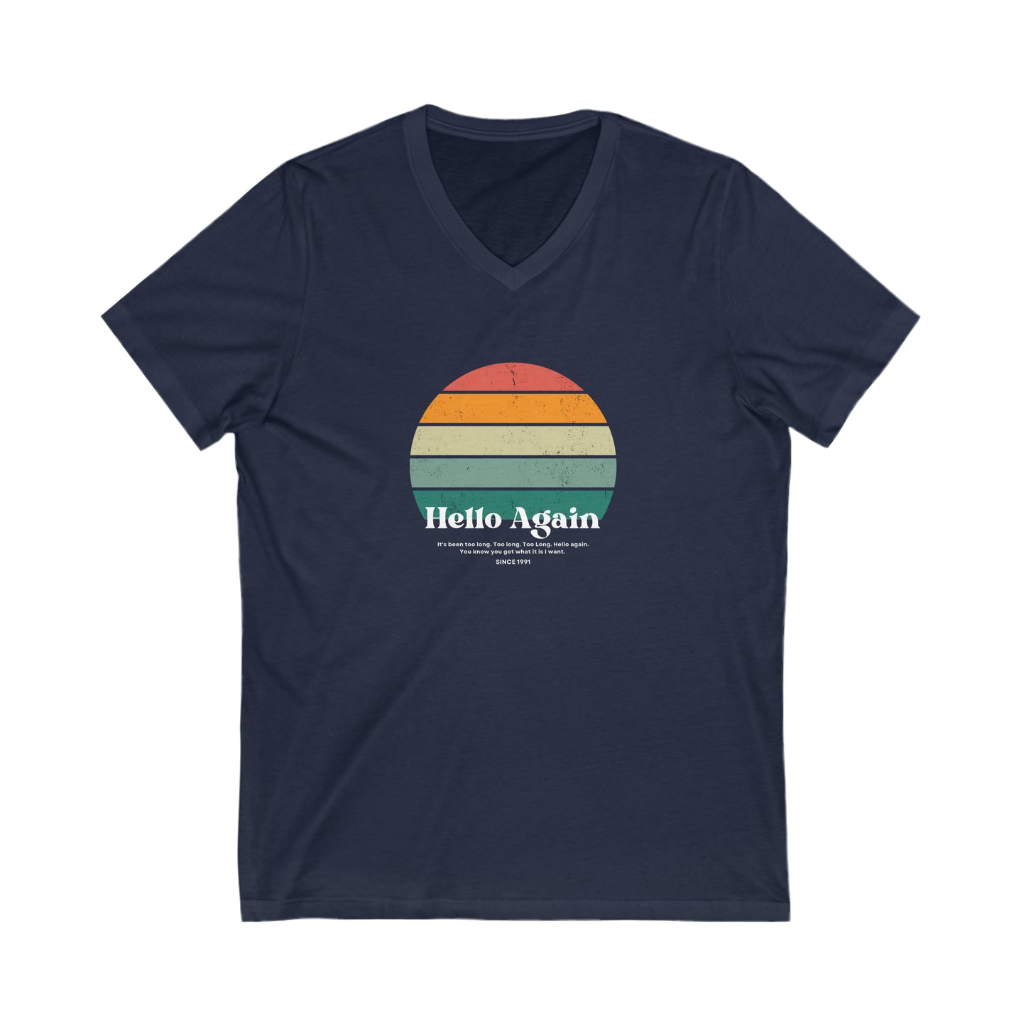 Hello Again Retro DMB V-Neck Tee