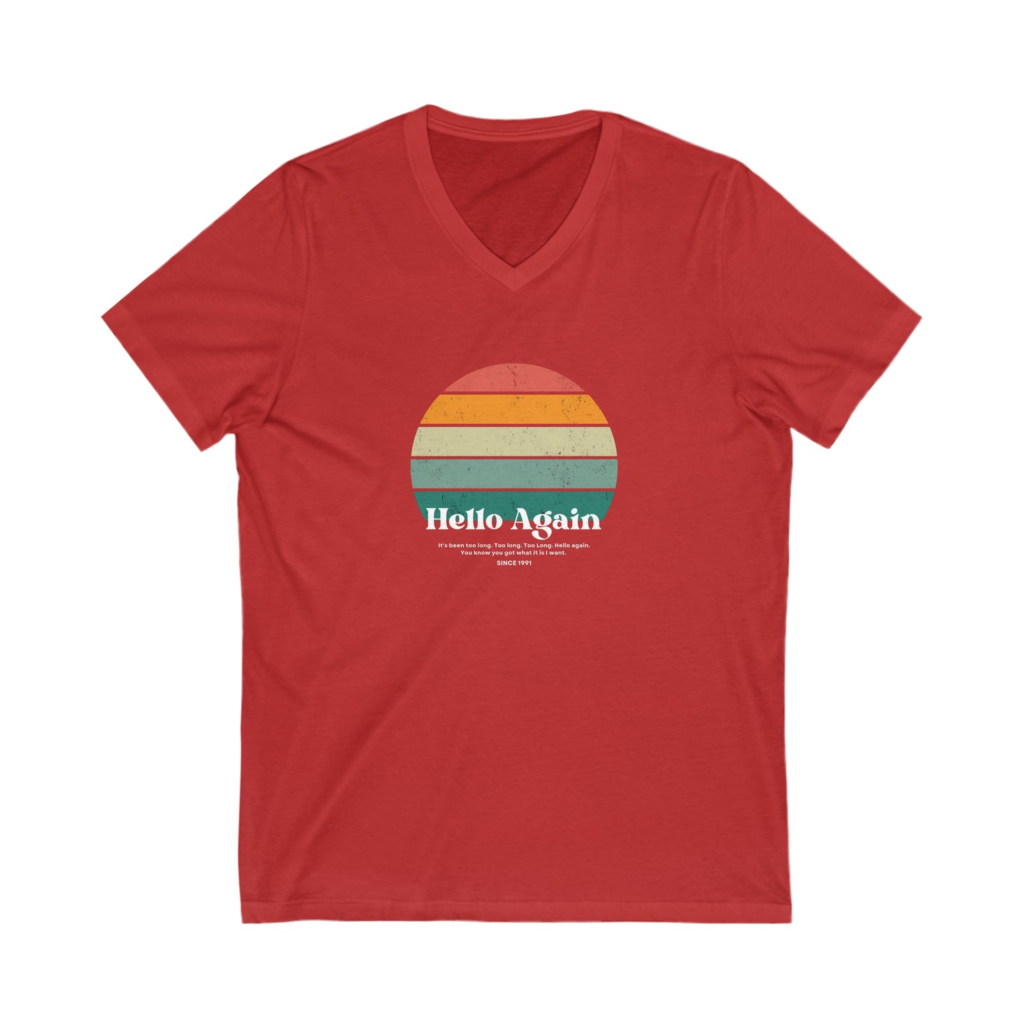 Hello Again Retro DMB V-Neck Tee