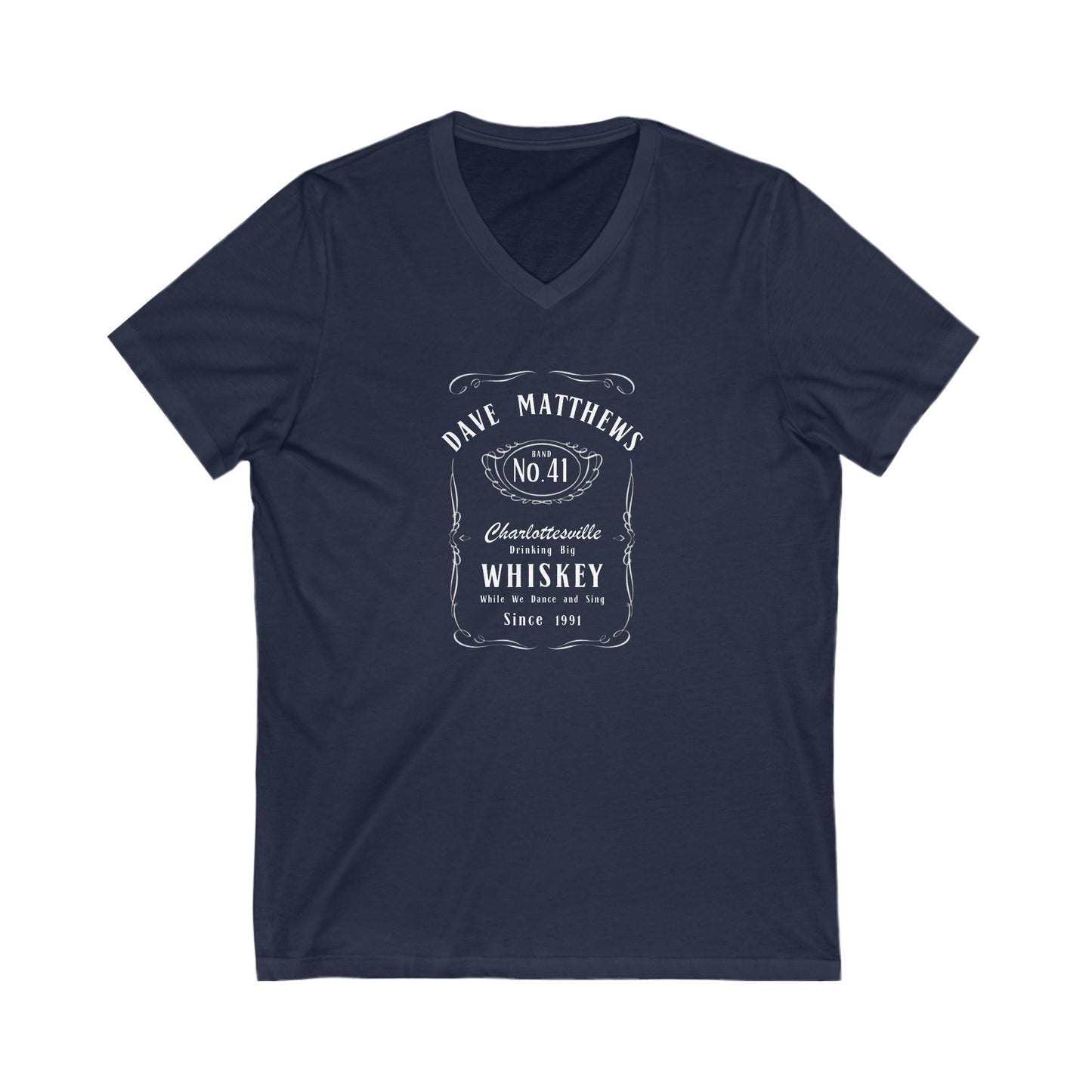 DMB Big Whiskey Jack Daniel’s Style Unisex Jersey Short Sleeve V-Neck Tee