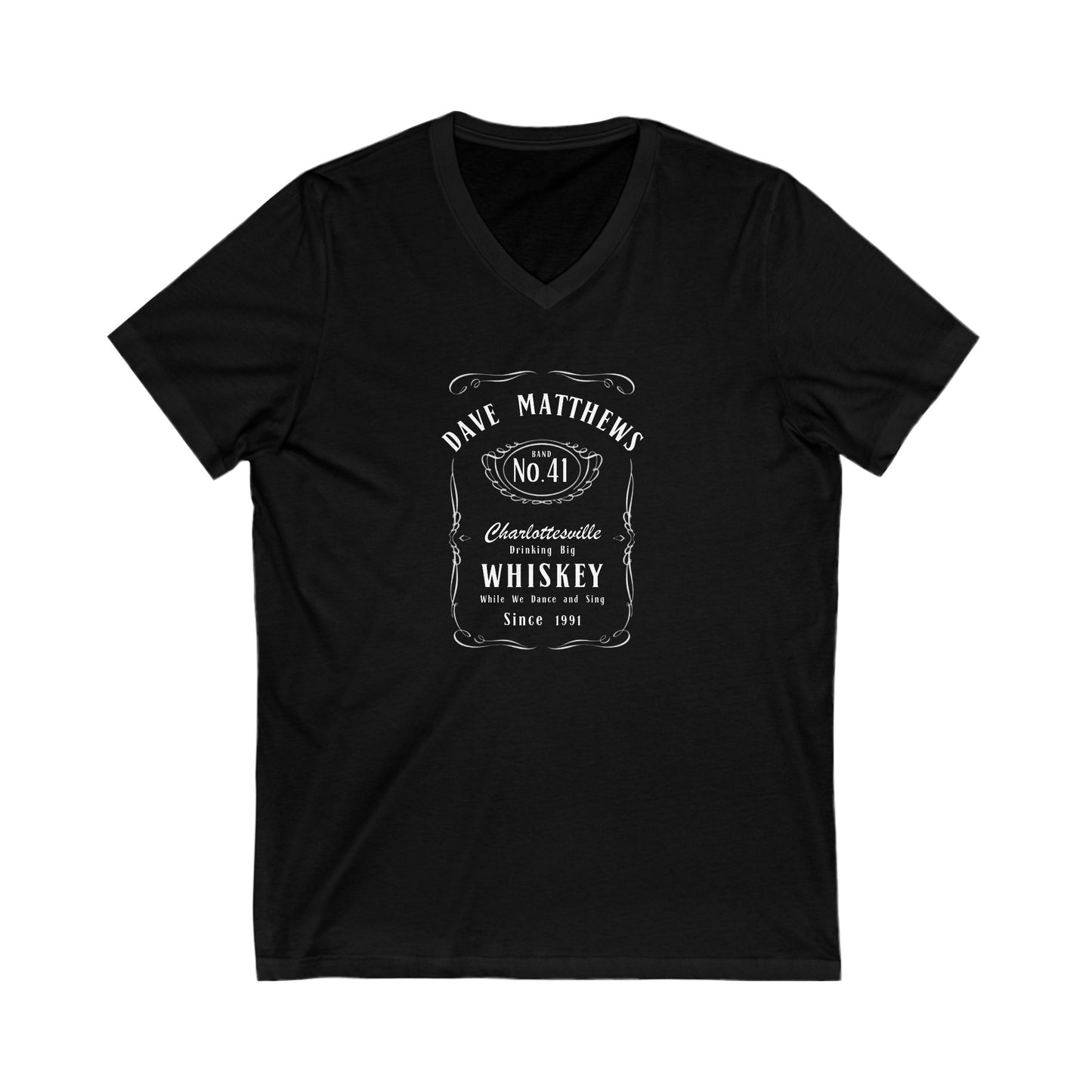 DMB Big Whiskey Jack Daniel’s Style Unisex Jersey Short Sleeve V-Neck Tee