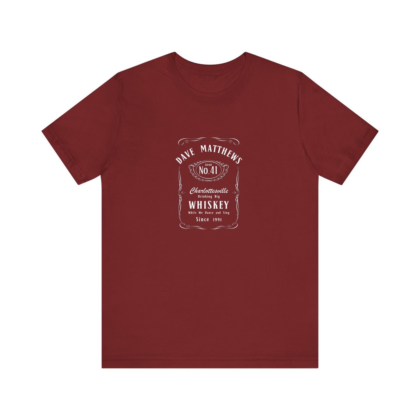 DMB Big Whiskey Jack Daniels Style Unisex Jersey Short Sleeve Tee