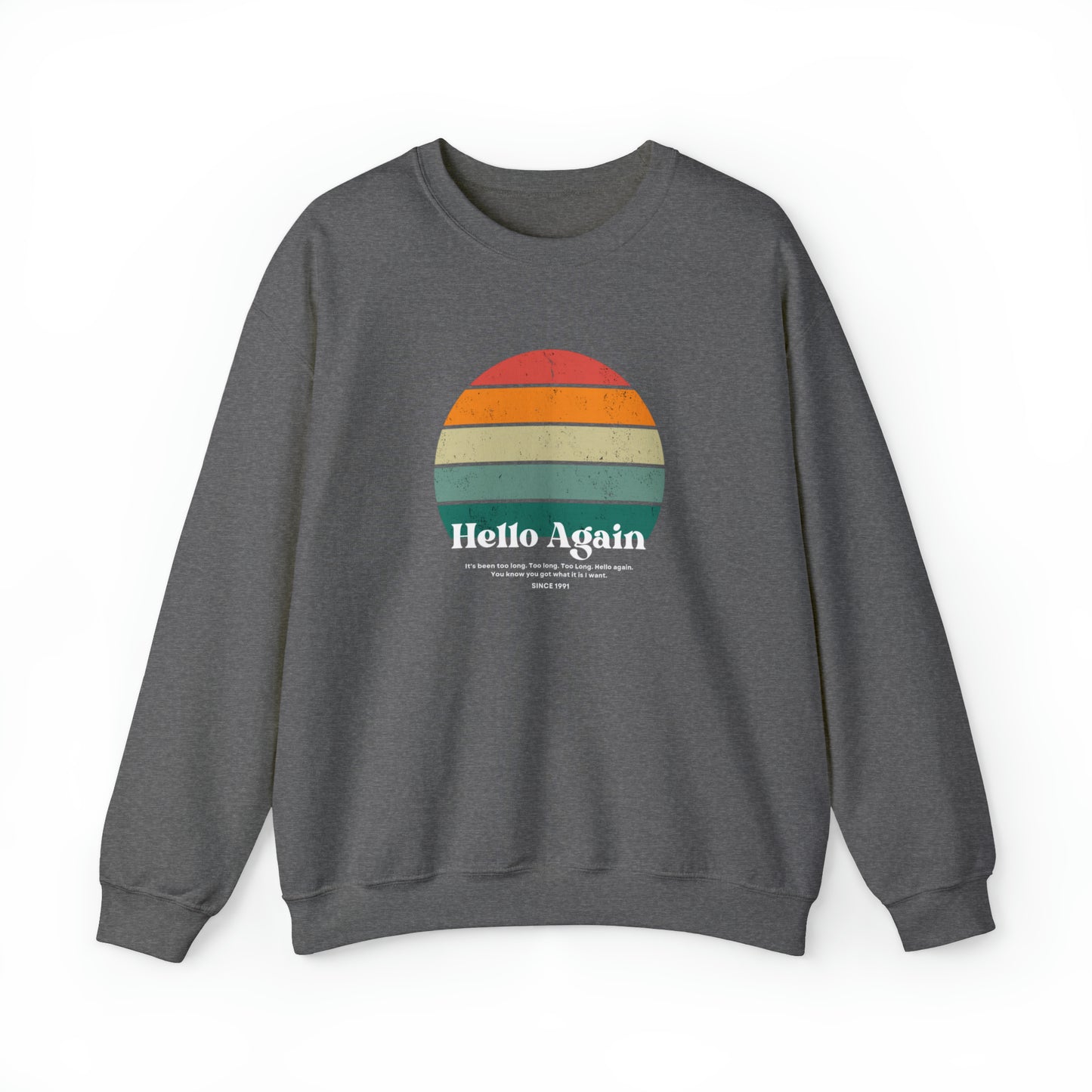 Hello Again Retro Unisex DMB Crewneck Sweatshirt