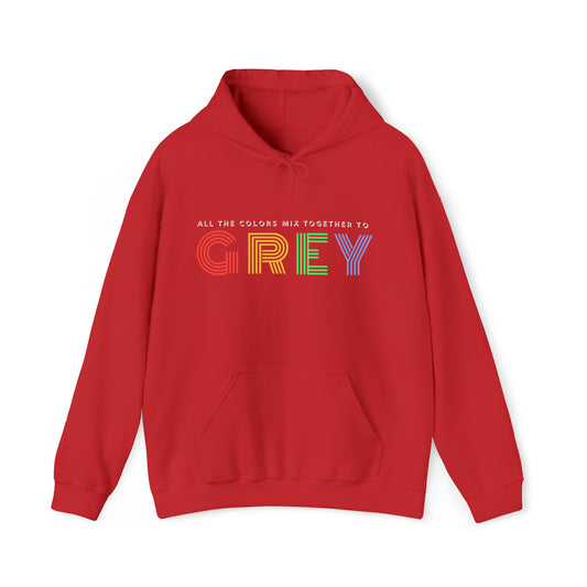 Colors Mix to Grey Unisex DMB Hooded Sweatshirt